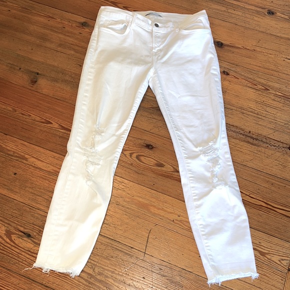 J Brand distressed white skinny jeans - Picture 7 of 12